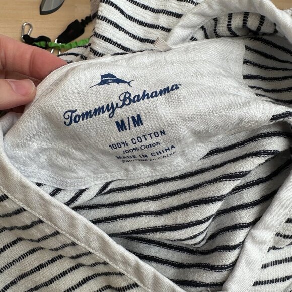 Tommy Bahama Striped Pullover Hoodie M Medium (Runs Large) - Picture 7 of 8